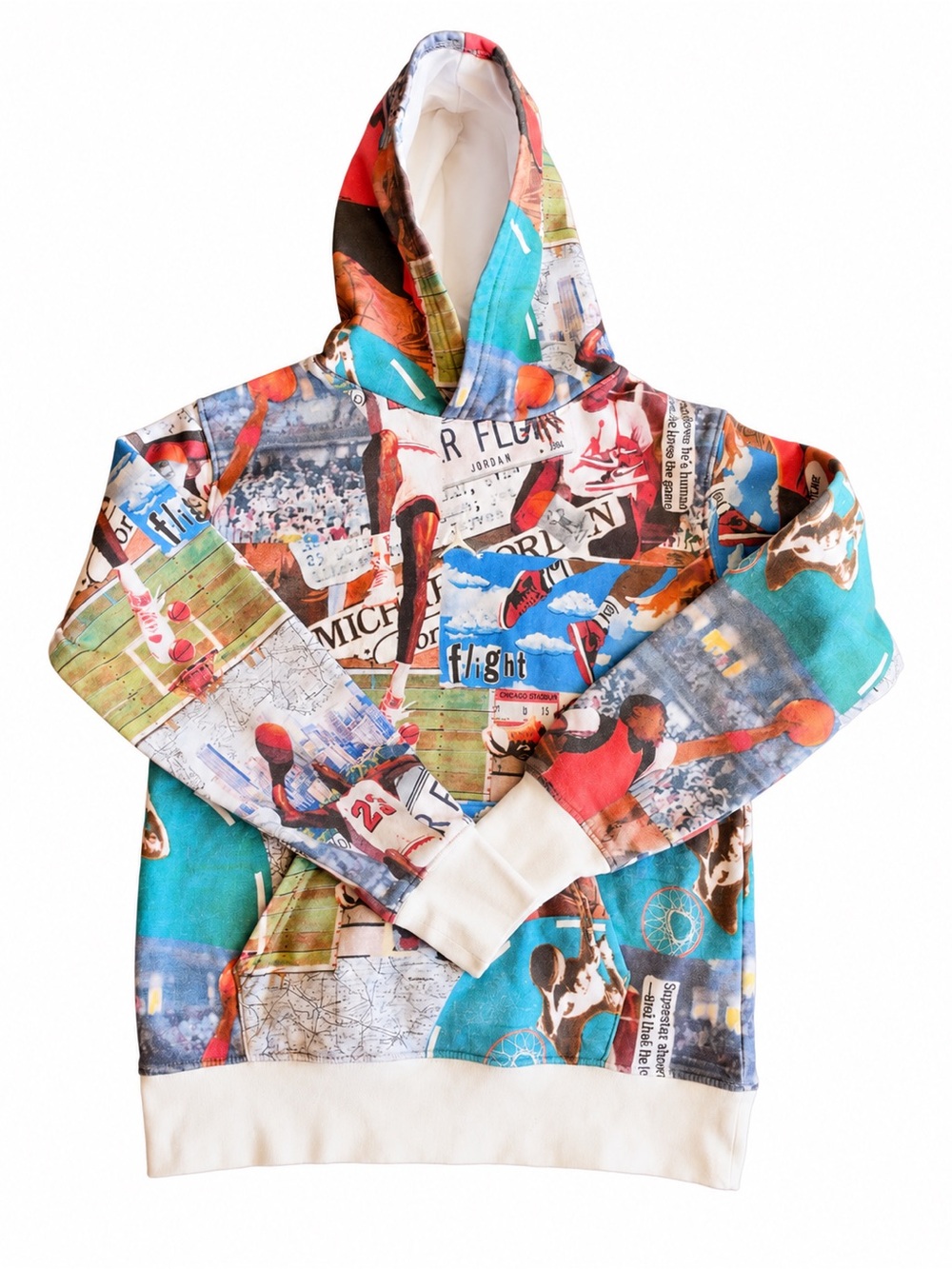 Boys Jordan Michael Jordan Basketball Collage Hoodie Size M 10–12